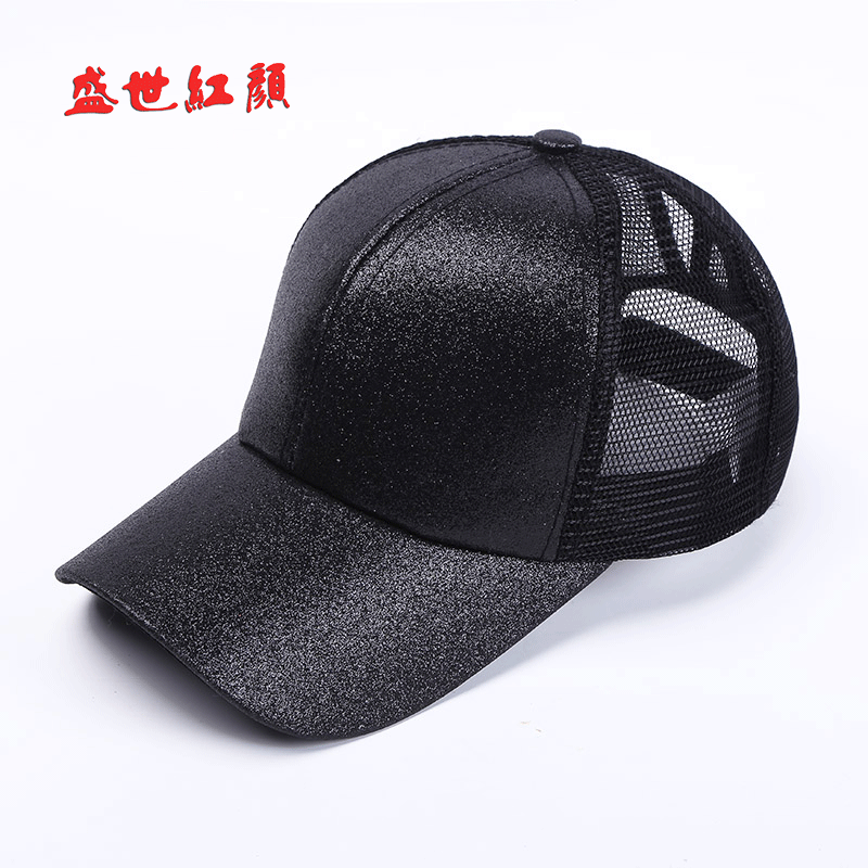 Wholesale Sequined hollow breathable cap